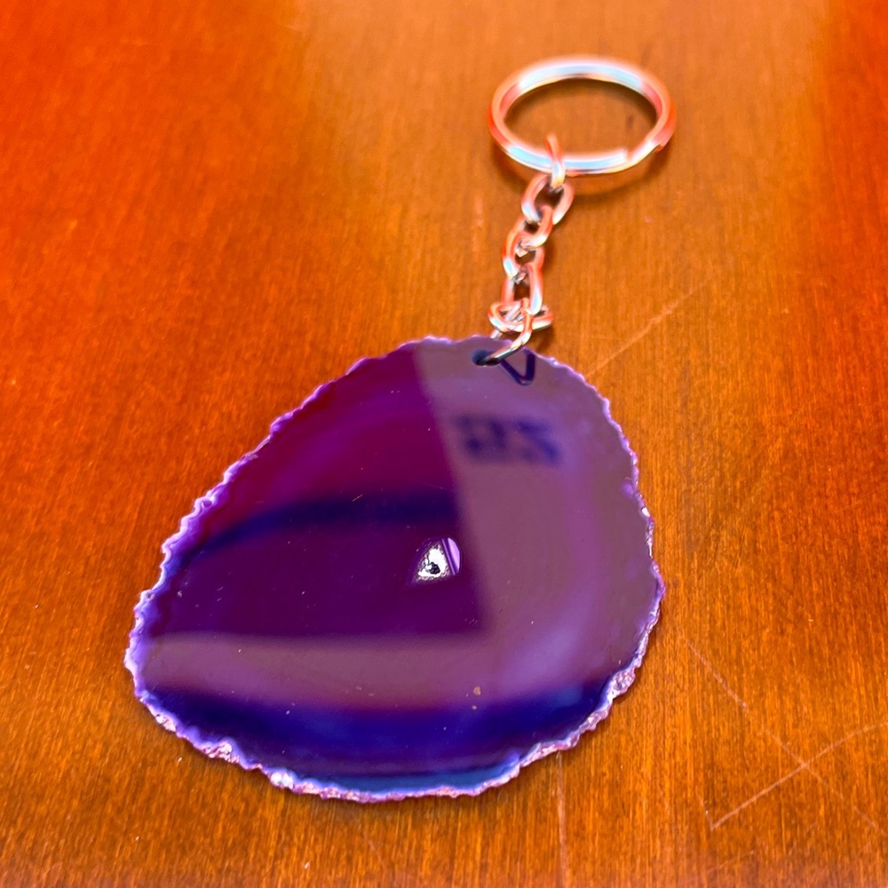 Purple Geode Keychain